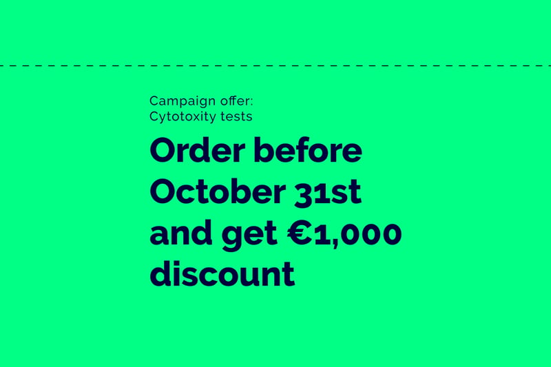 Cytotoxicity test — get €1,000 discount