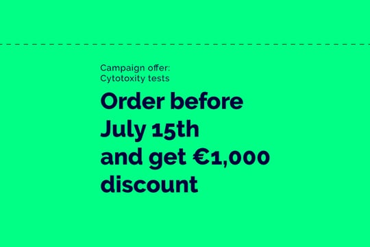 Cytotoxicity test — get €1,000 discount